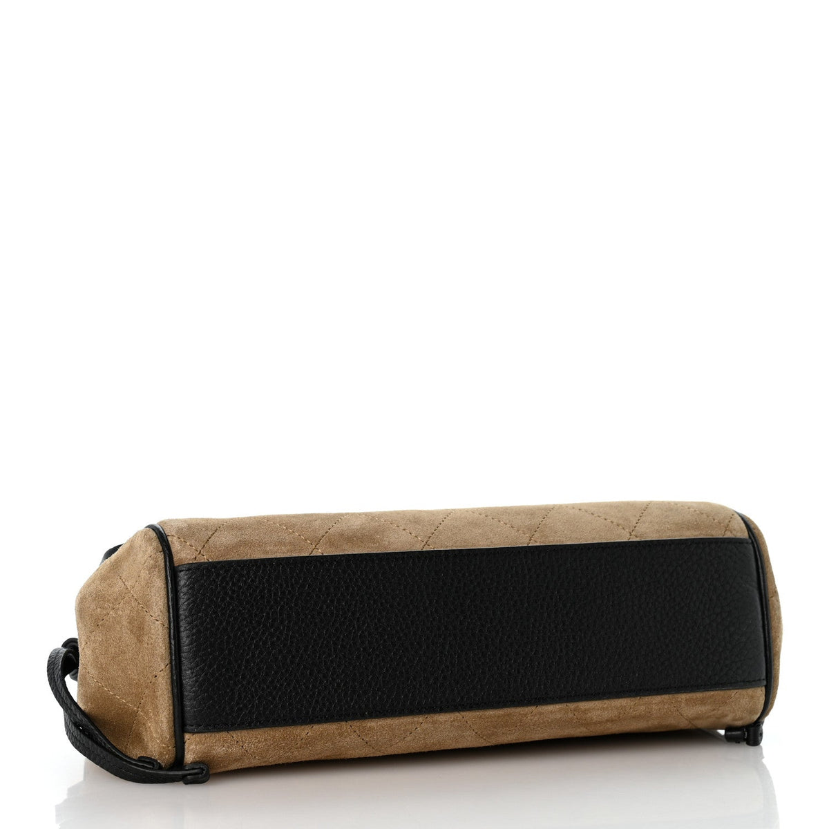 Grained Calfskin Suede Urban Essentials Flap Dark Beige Black