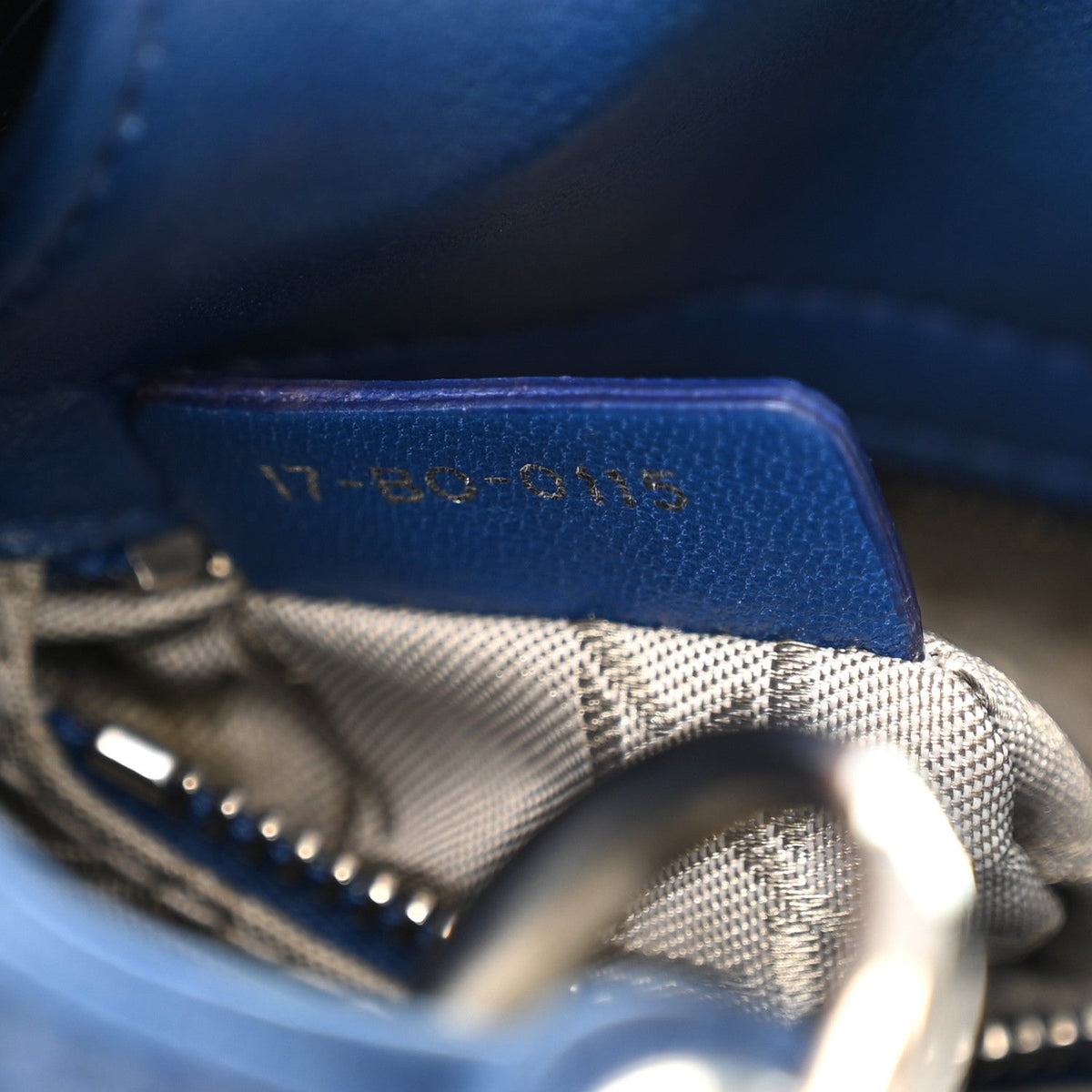 Lambskin Cannage Mini Lady Dior Navy Blue