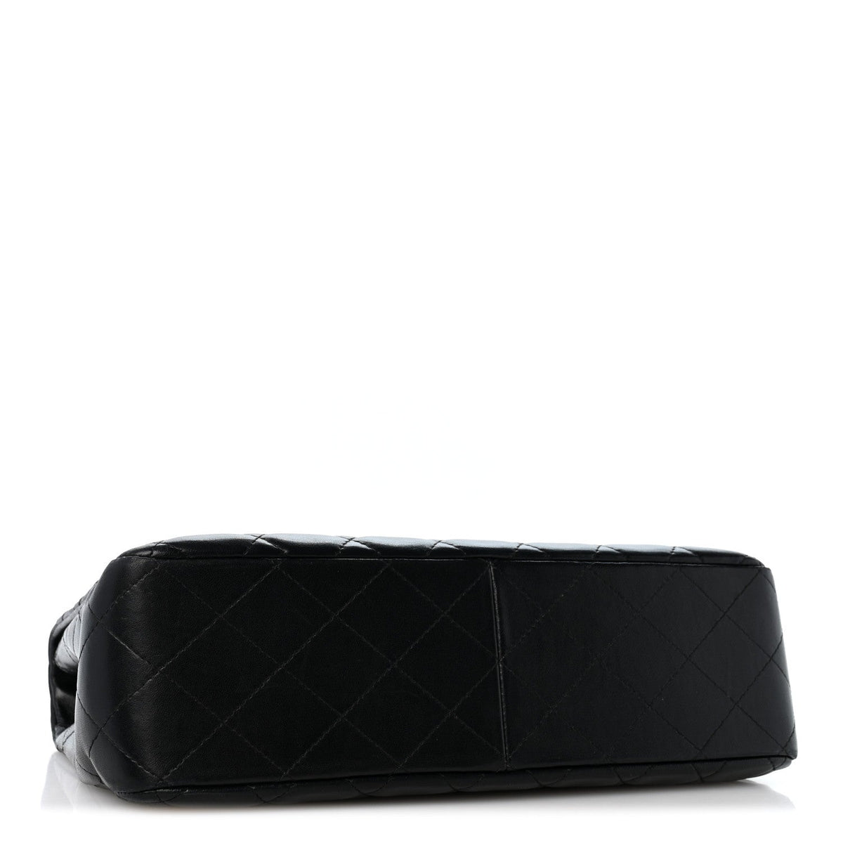Lambskin Quilted Jumbo Single Flap Black