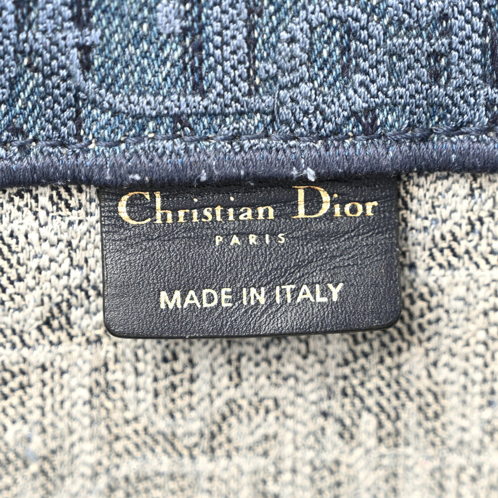 Oblique Denim Medium Book Tote Blue