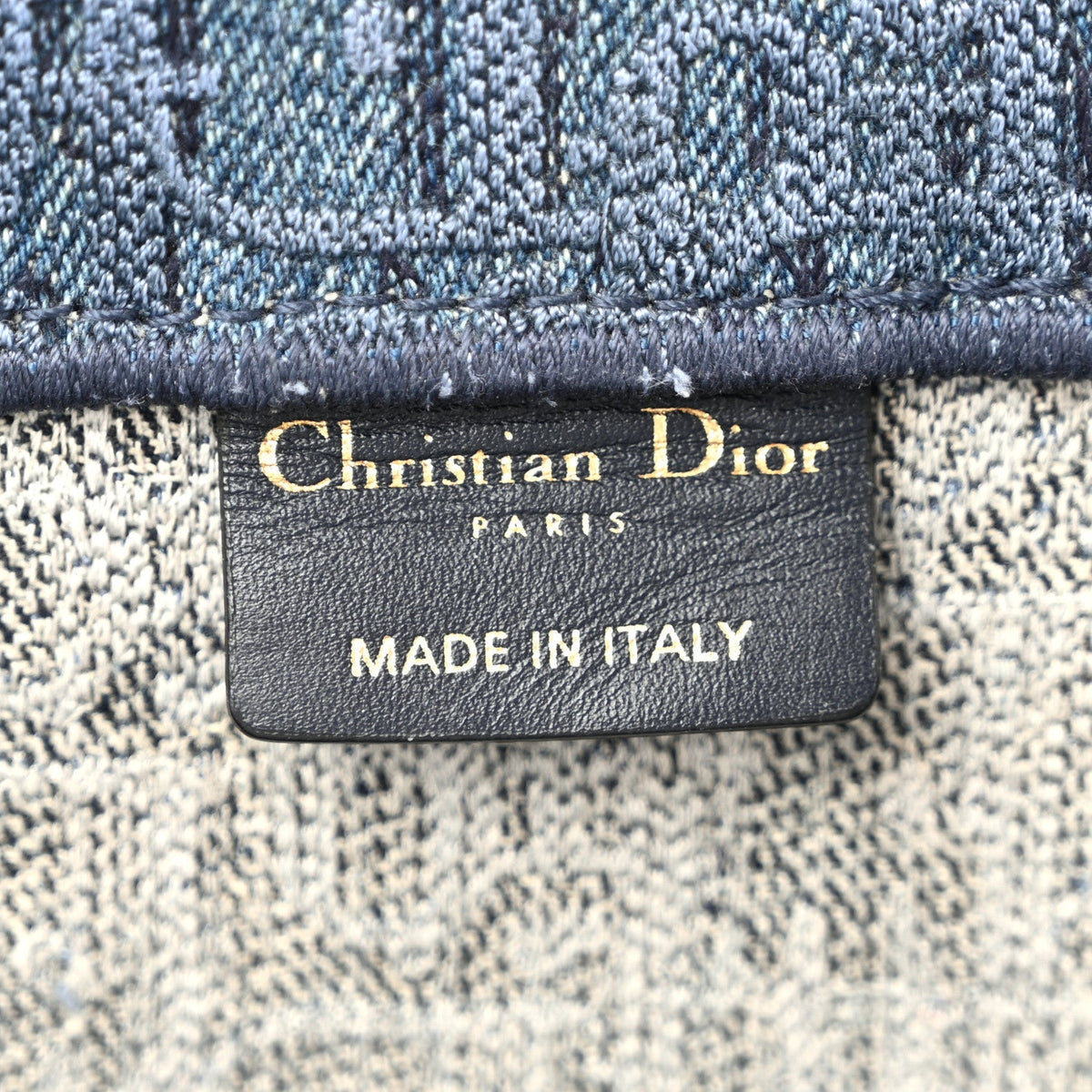 Oblique Denim Medium Book Tote Blue