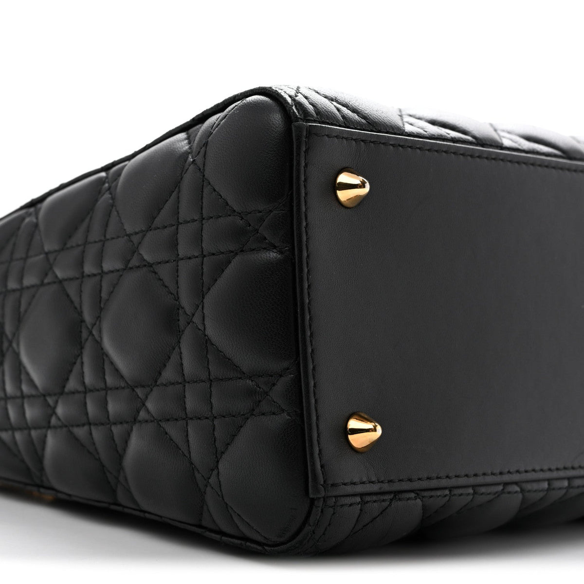 Lambskin Cannage Medium Lady Dior Black