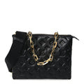 Lambskin Embossed Monogram Coussin PM Black