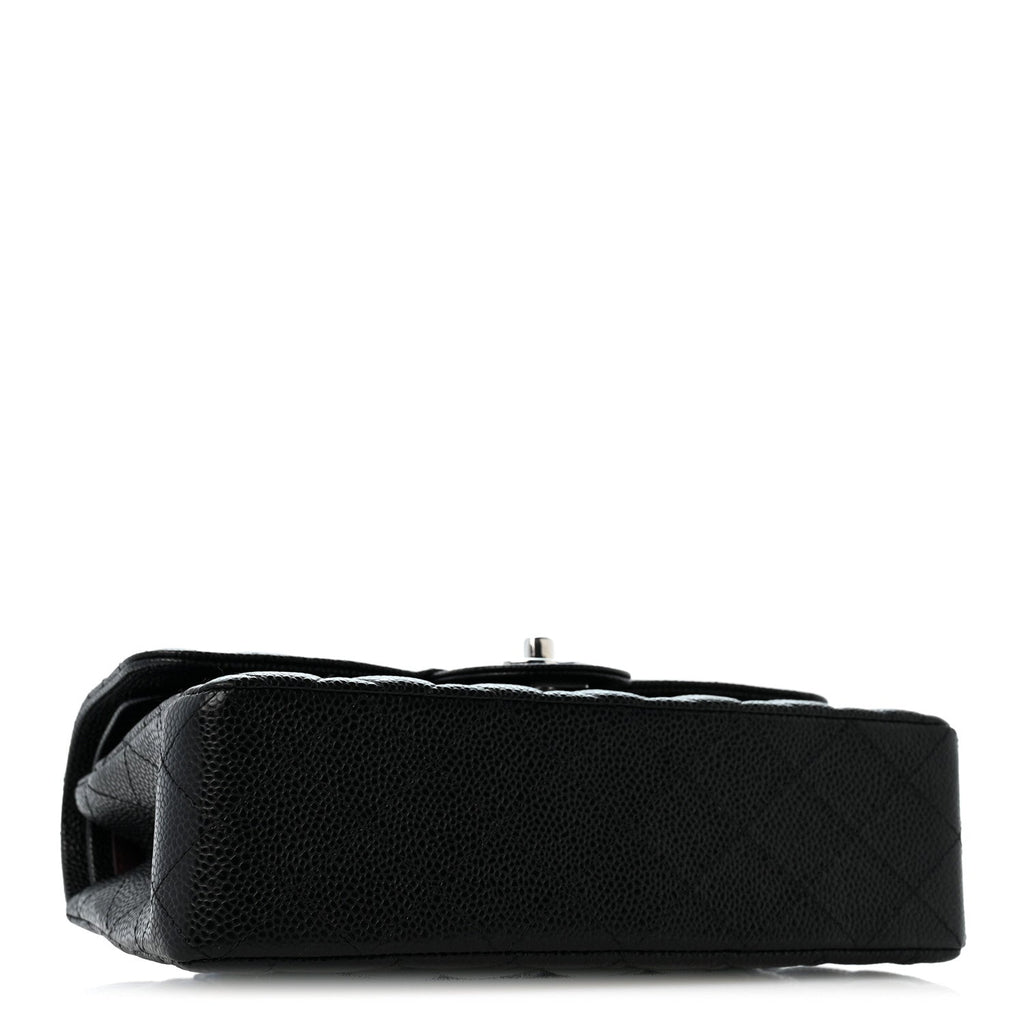 Caviar Quilted Small Double Flap Black