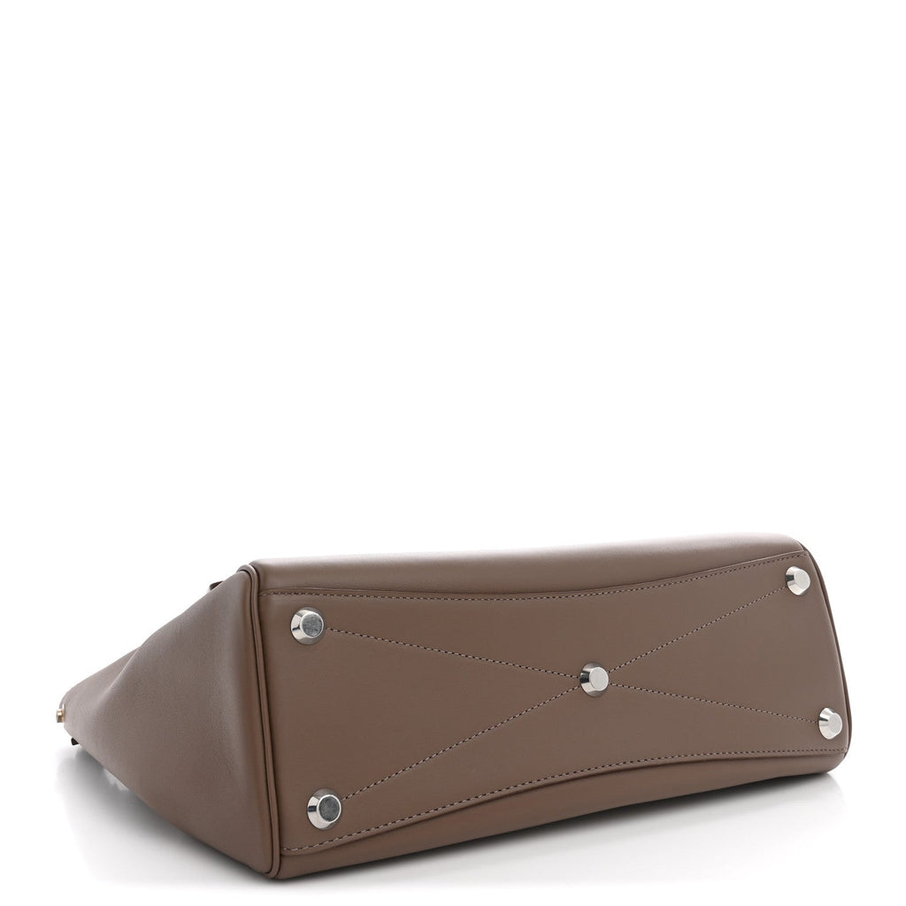 Smooth Calfskin Small Bel Air Carry All Bag Taupe