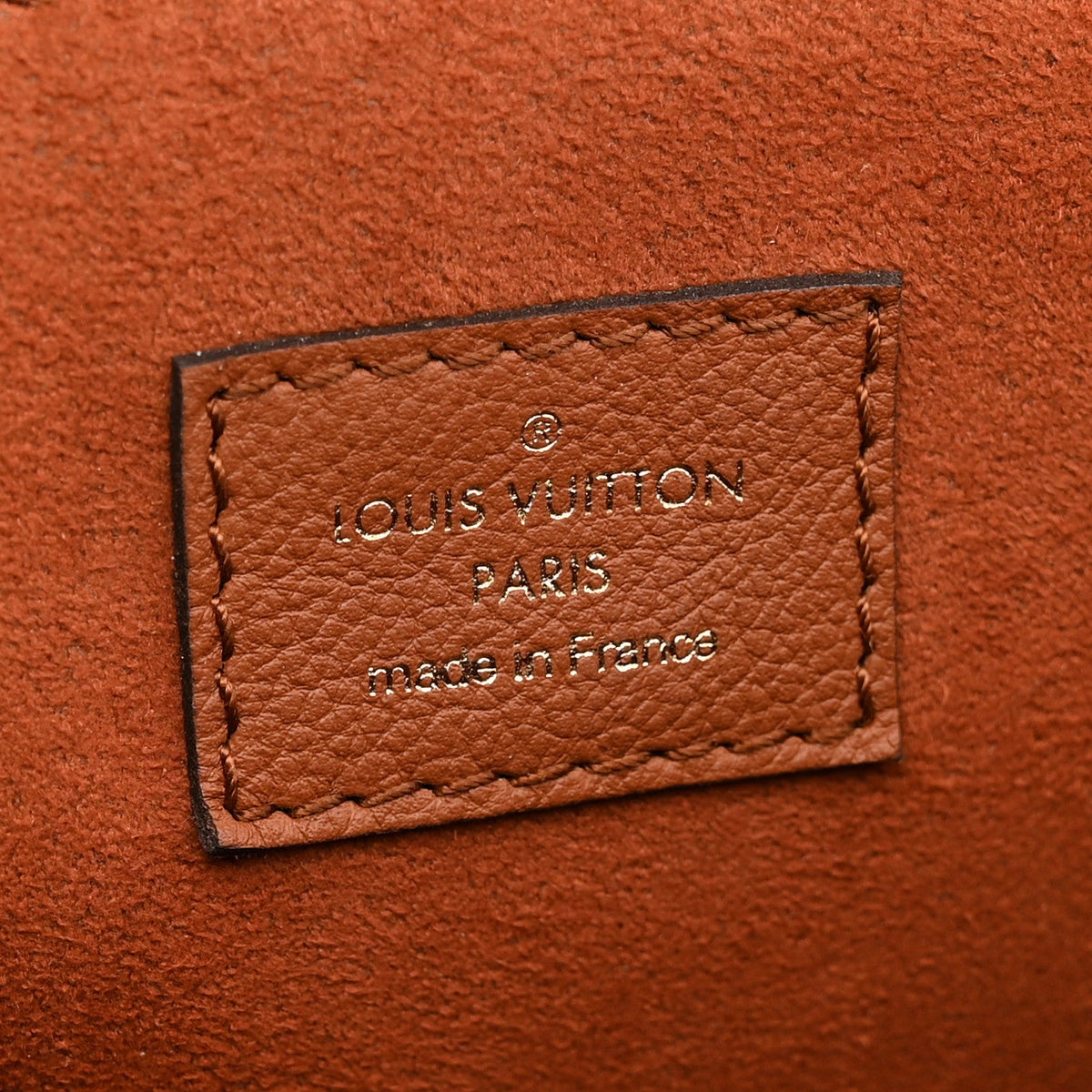 Grained Calfskin Lockme Oxford Cognac
