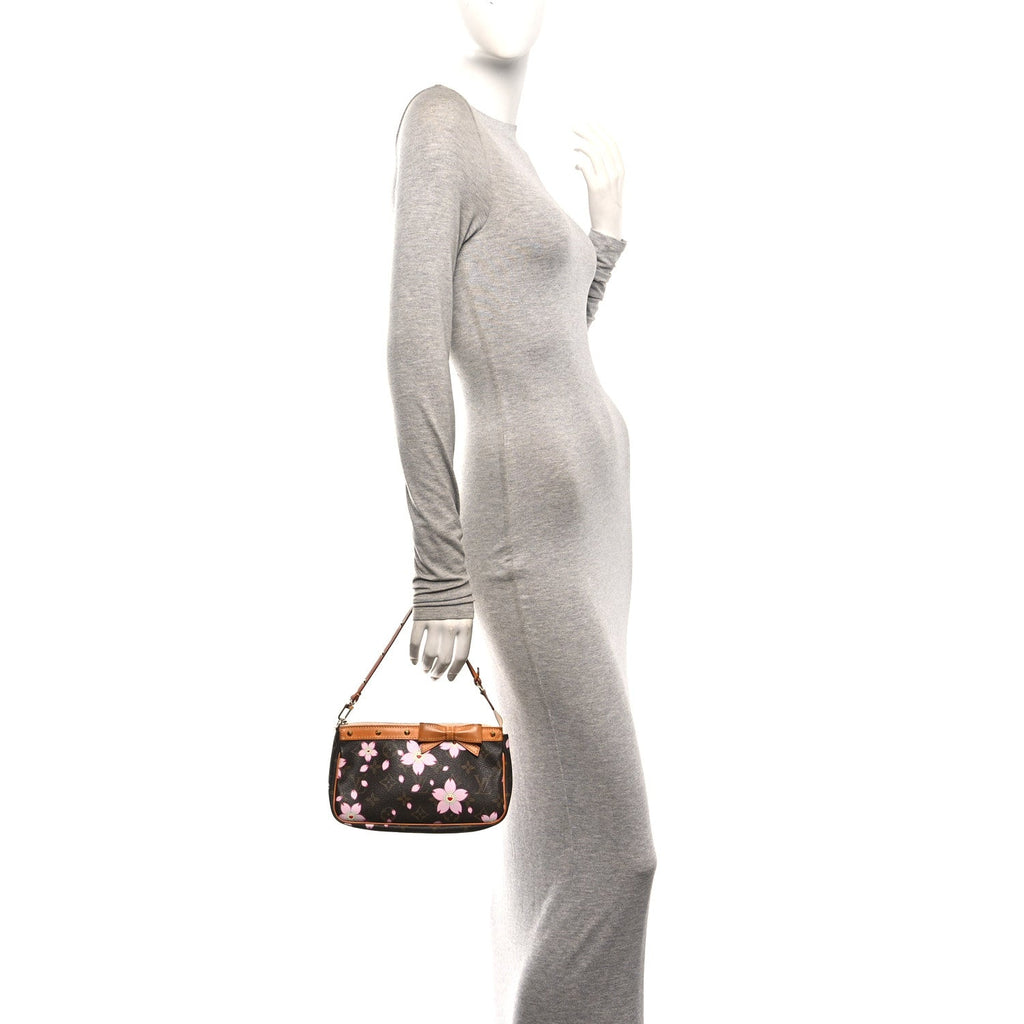 Monogram Cherry Blossom Pochette Accessories Brown