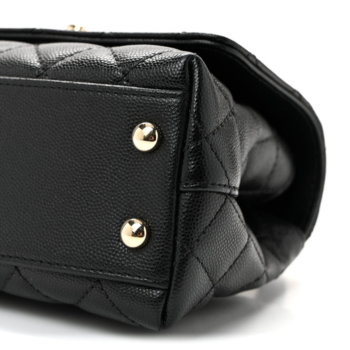 Caviar Quilted Extra Mini Coco Handle Flap Black