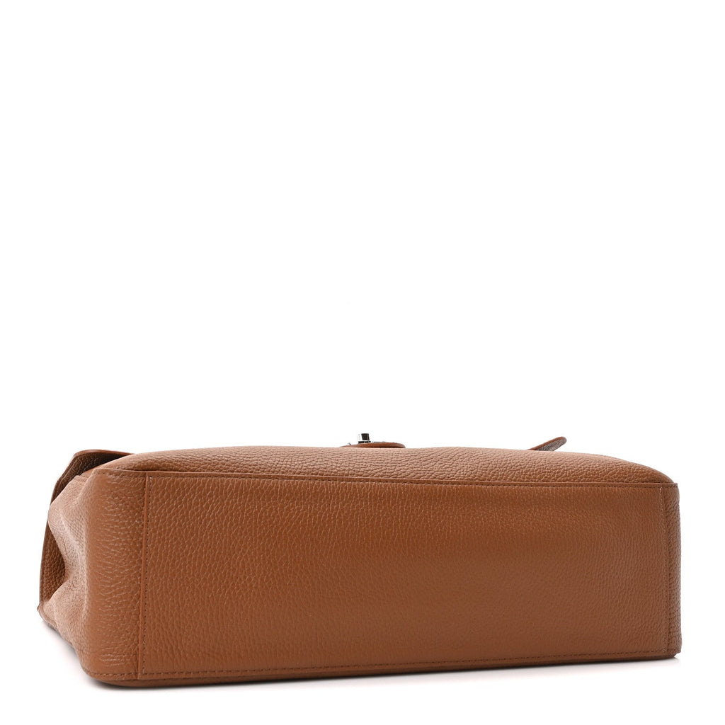 Grained Calfskin Souplissimo Maxi Flap Camel