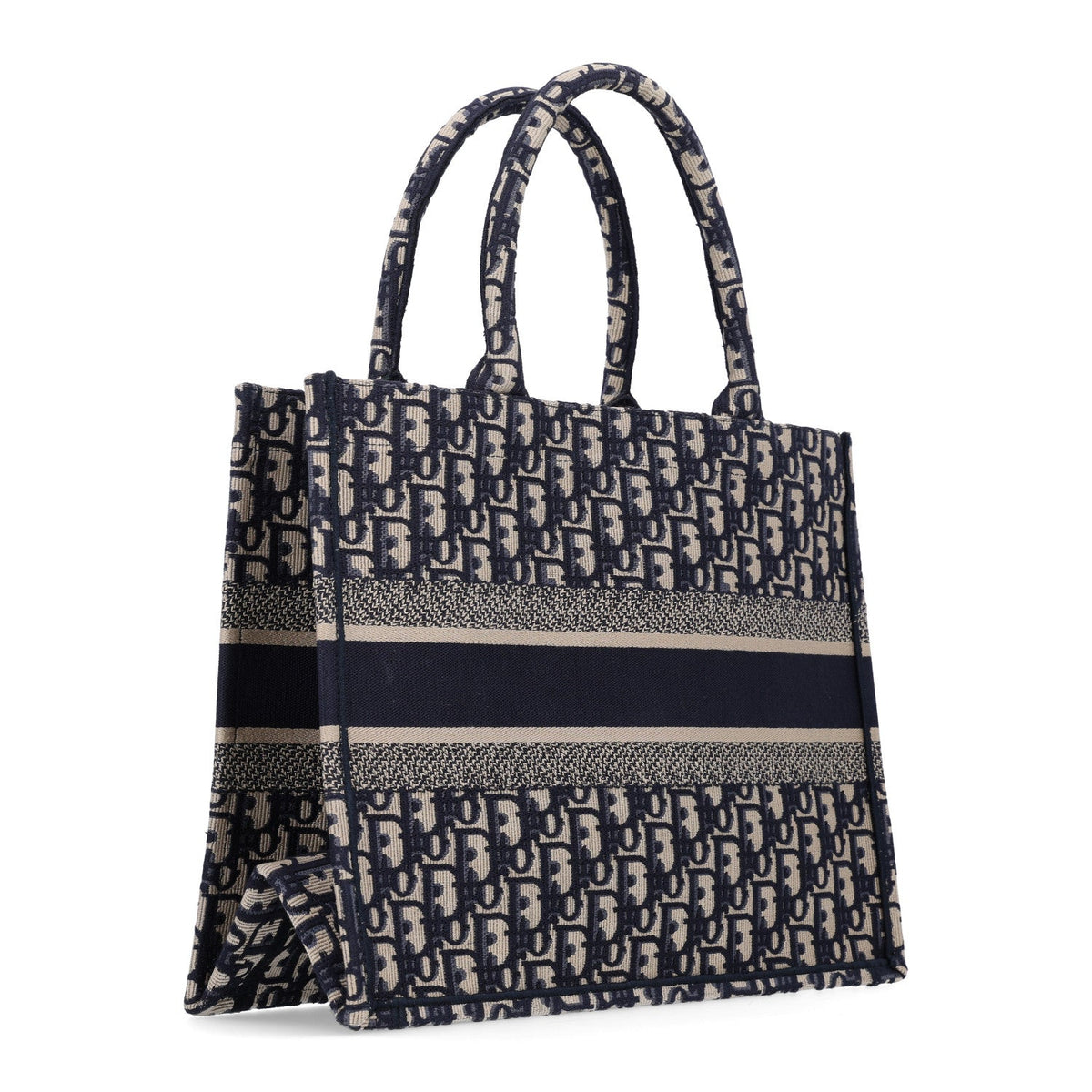 Oblique Medium Book Tote Blue Multicolor