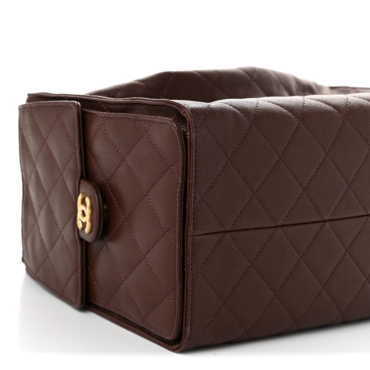 Caviar Quilted Medium Chanel 25 Handbag Dark Brown