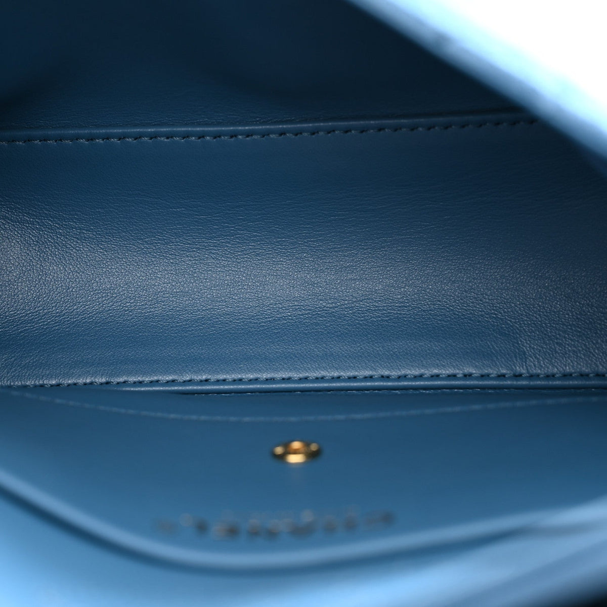 Suede Calfskin Mini Souplissimo Flap Blue