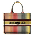 Canvas Embroidered Medium Dioraura Book Tote Multicolor