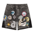 Godspeed Patchwork Denim Shorts V2 Grey