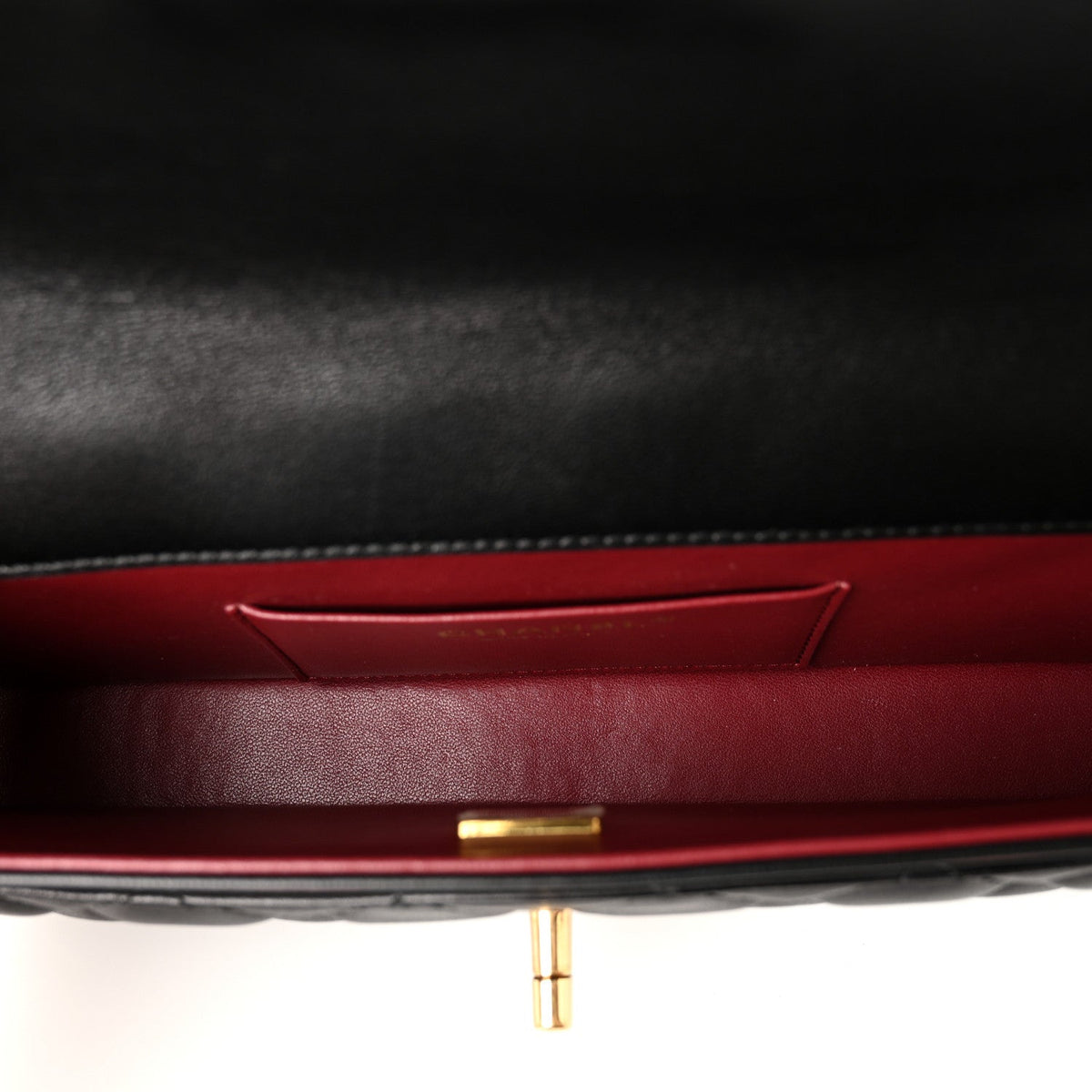Lambskin Quilted Flap Bag Black