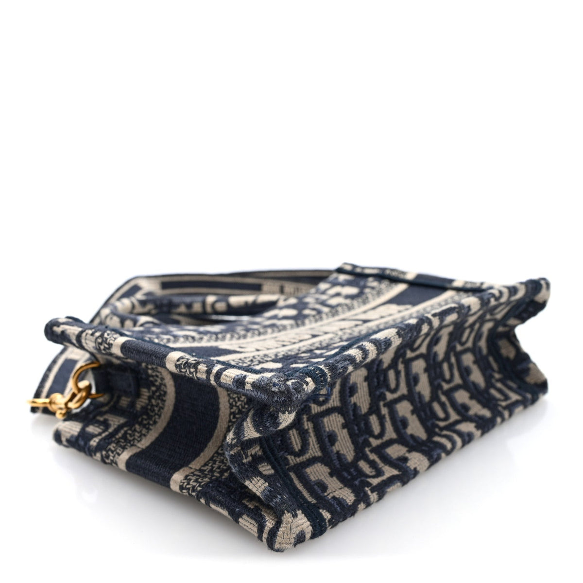 Oblique Mini Book Tote With Strap Blue Multicolor