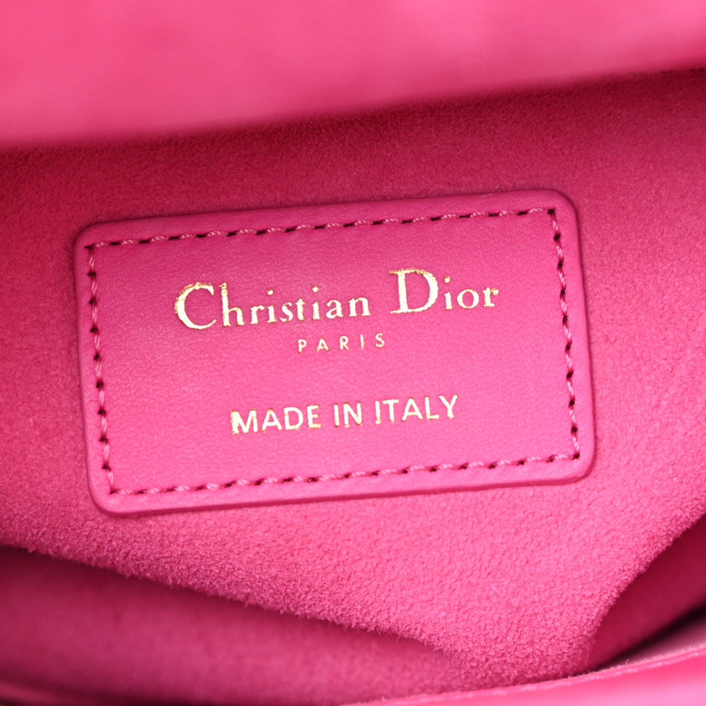 Lambskin Cannage Small My ABCDior Lady Dior Fuchsia