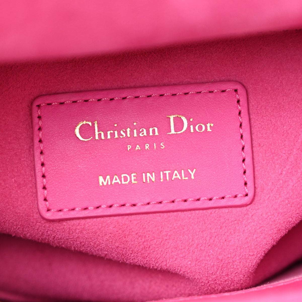 Lambskin Cannage Small My ABCDior Lady Dior Fuchsia
