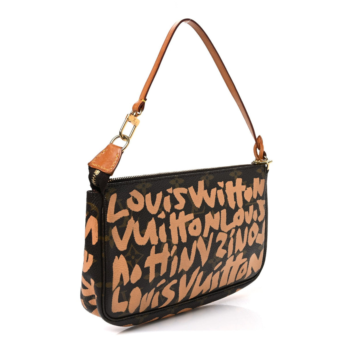 Monogram Graffiti Pochette Accessories Peach