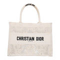 Embroidered 3D Macrame D-Lace Butterfly Medium Book Tote White