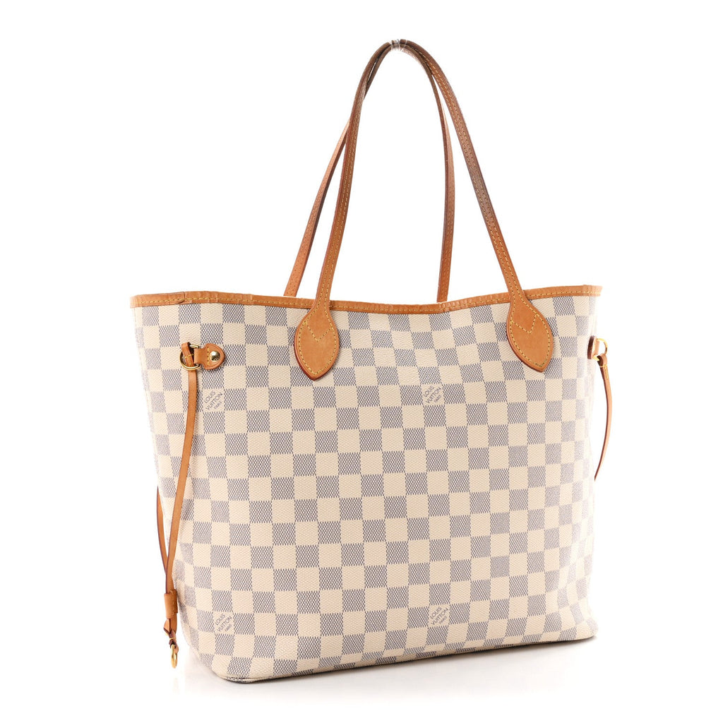Damier Azur Neo Neverfull MM Rose Ballerine