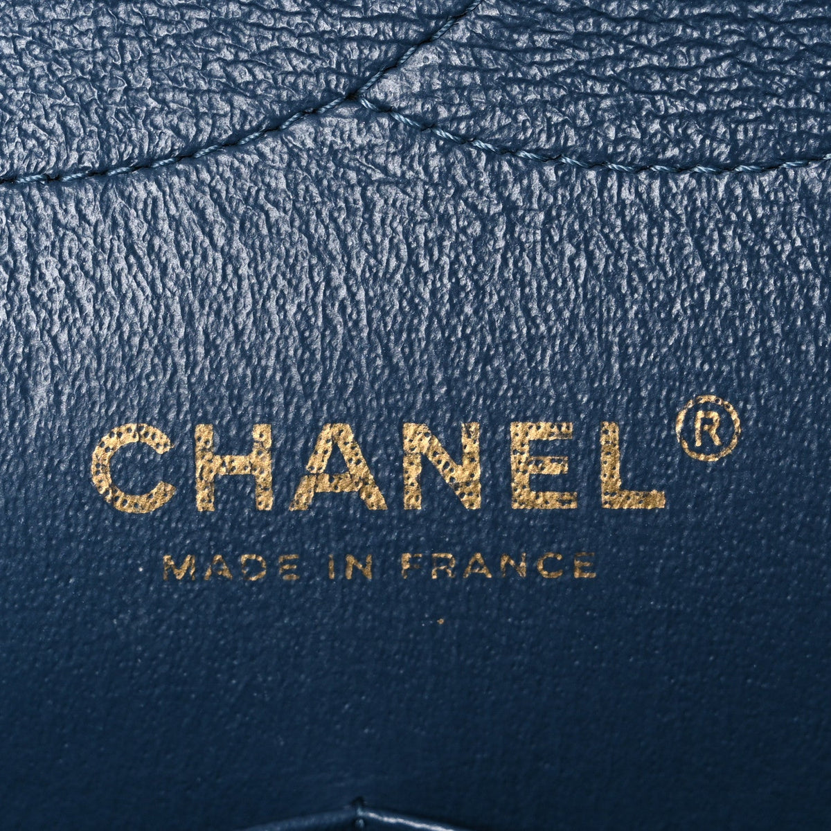Metallic Caviar Quilted Jumbo Double Flap Blue