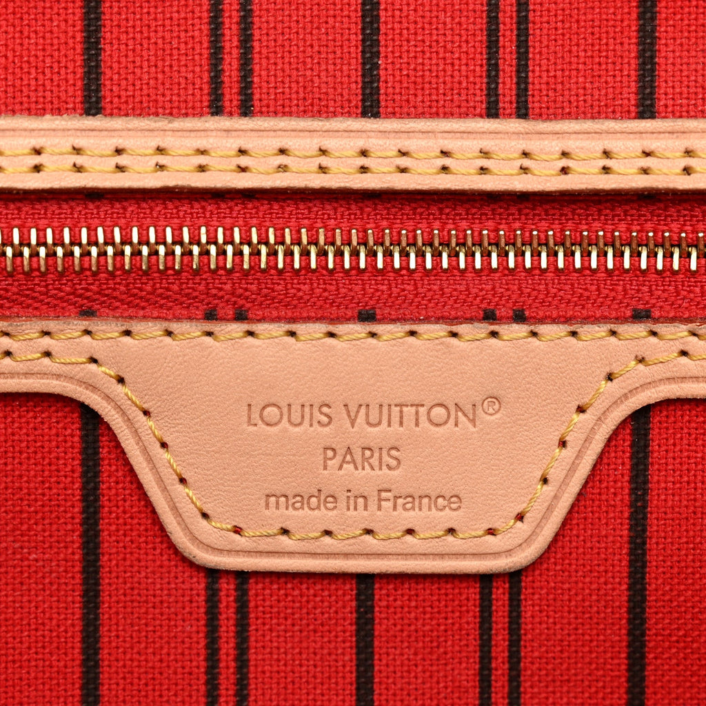 Monogram Inside Out Neverfull Bandouliere MM Rouge Sari