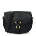 Grained Calfskin Medium Bobby Flap Black