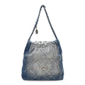 Denim Quilted Small Chanel 22 Blue