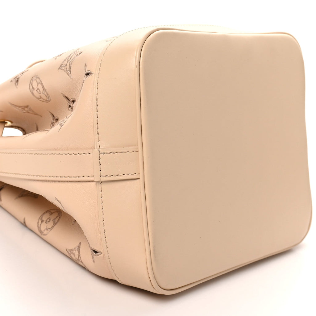 Calfskin Monogram Cutout Petit Noe Neutral