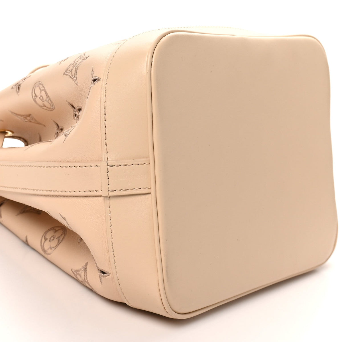 Calfskin Monogram Cutout Petit Noe Neutral
