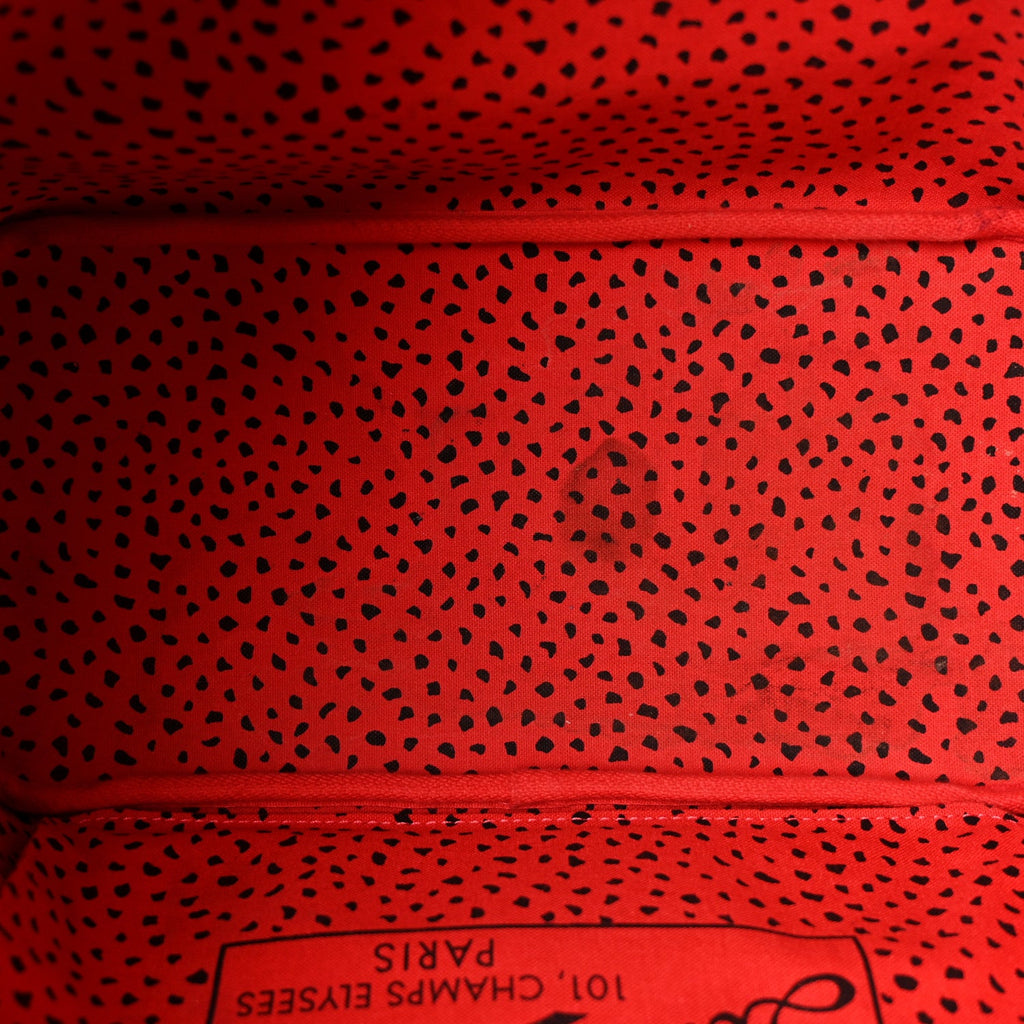 Monogram Kusama Waves Neverfull MM Red