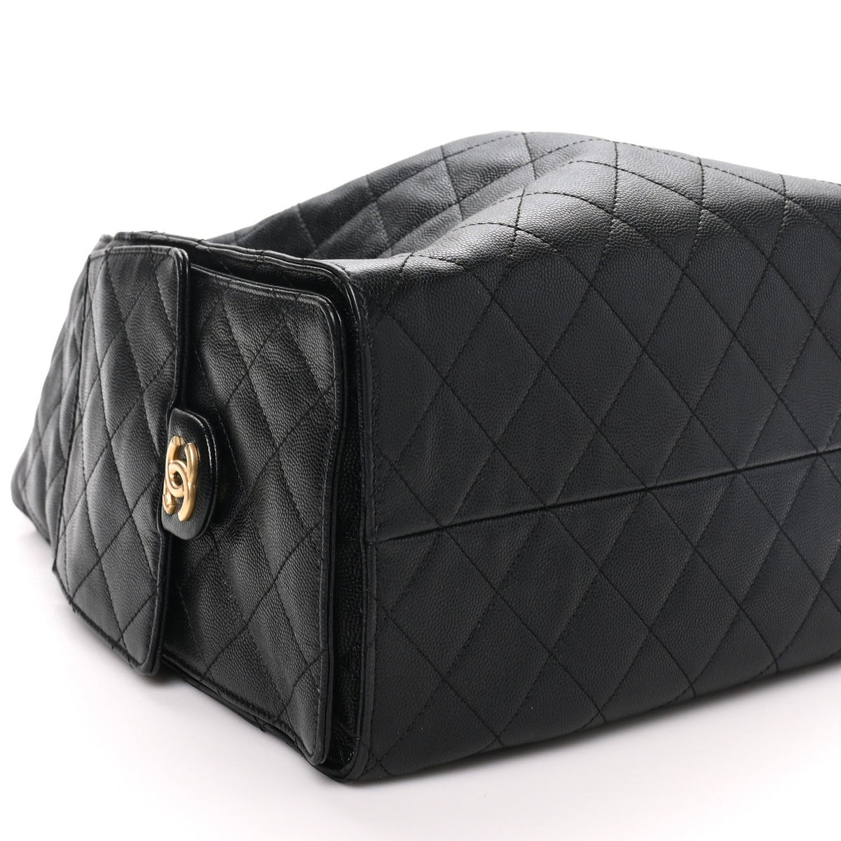 Caviar Quilted Medium Chanel 25 Handbag Black