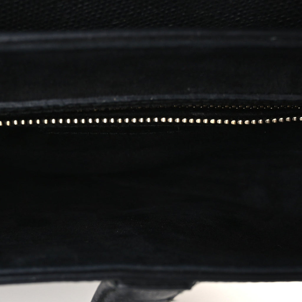 Grained Calfskin Saddle Bag Black