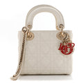 Calfskin Cannage Dioramour Mini Lady Dior White