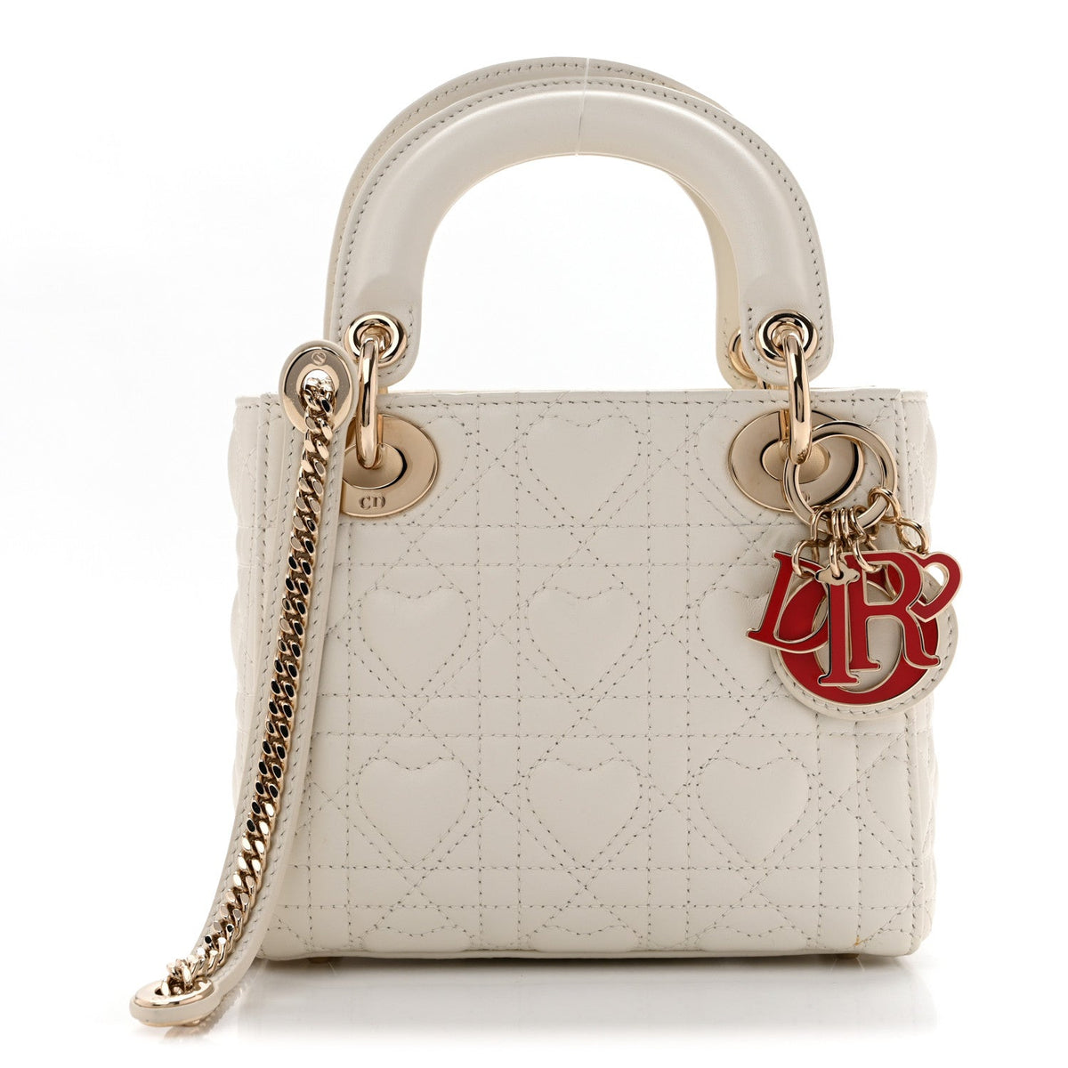 Calfskin Cannage Dioramour Mini Lady Dior White