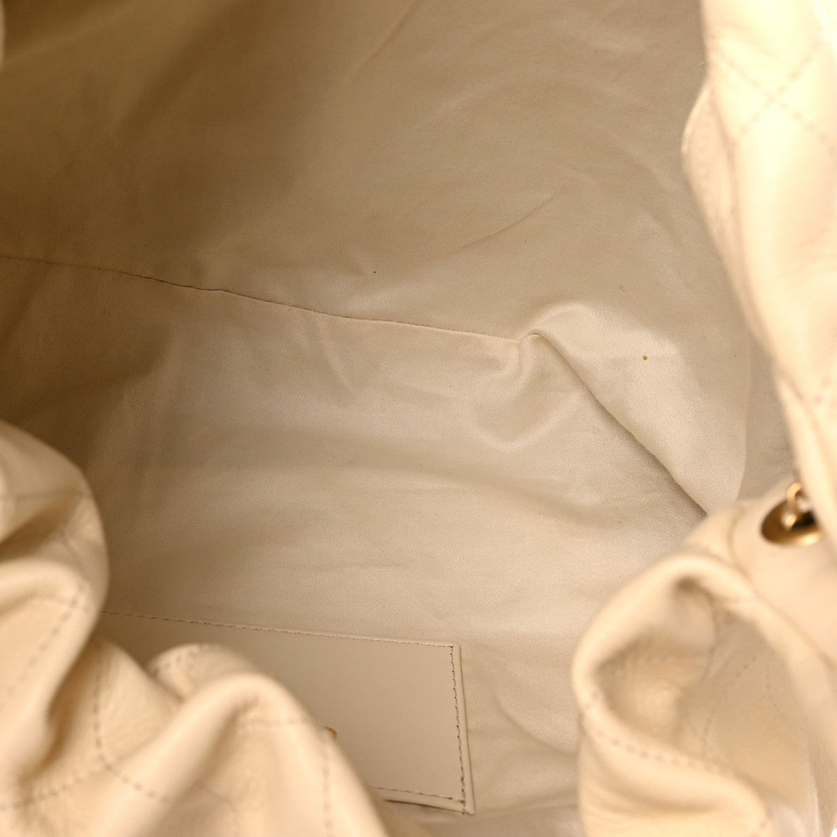 Calfskin Quilted Maxi Hobo Beige
