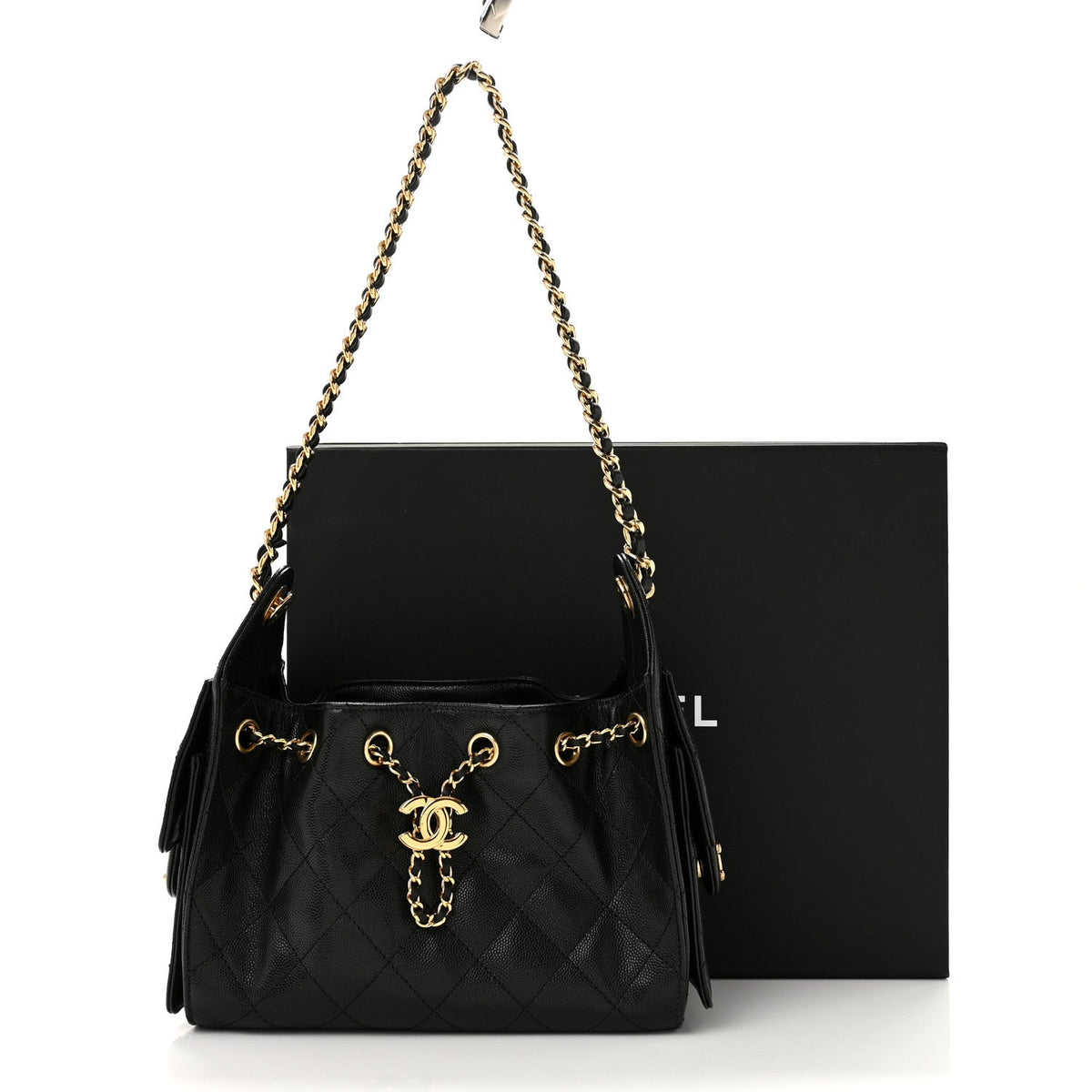Caviar Quilted Mini Chanel 25 Handbag Black