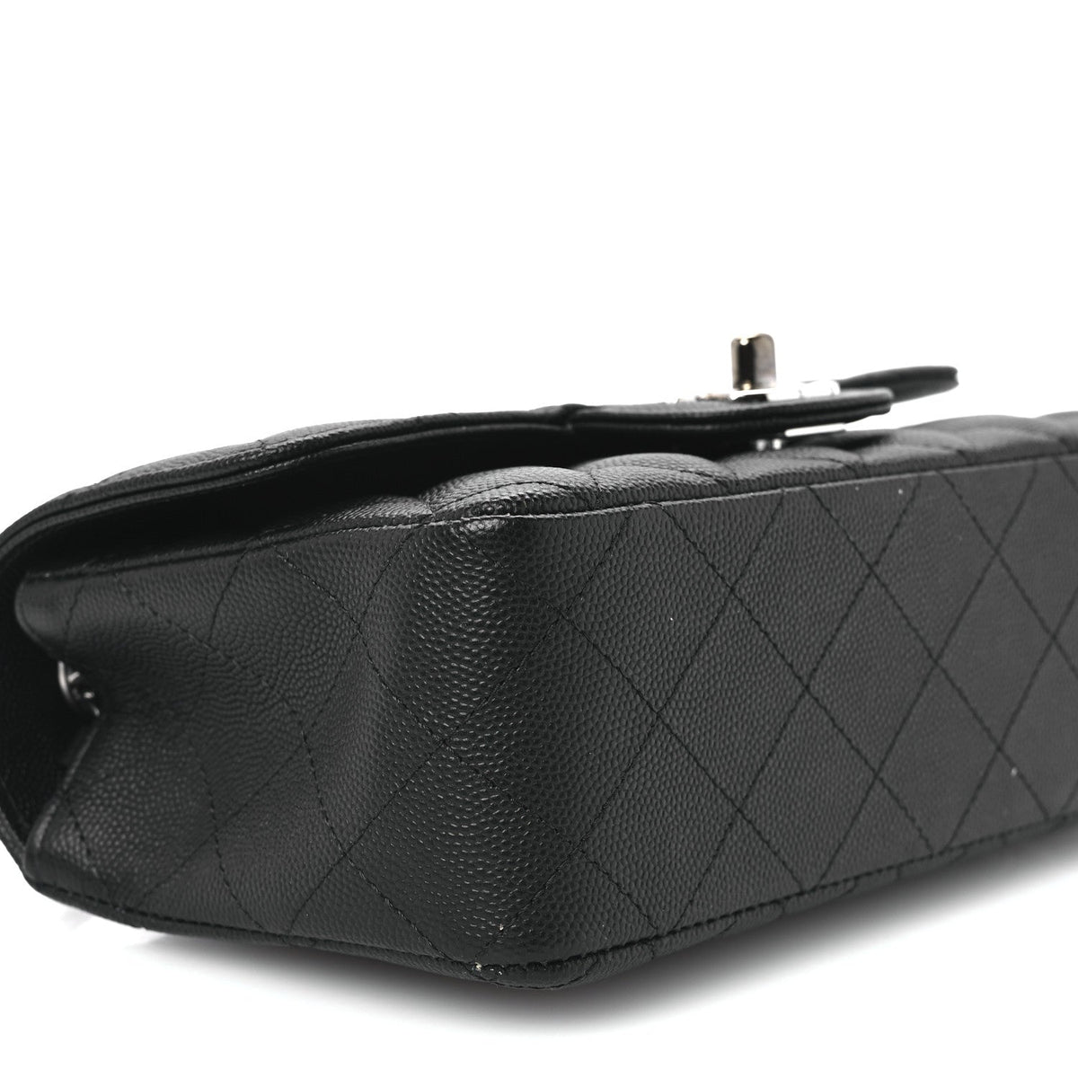 Caviar Quilted Mini Rectangular Flap Black