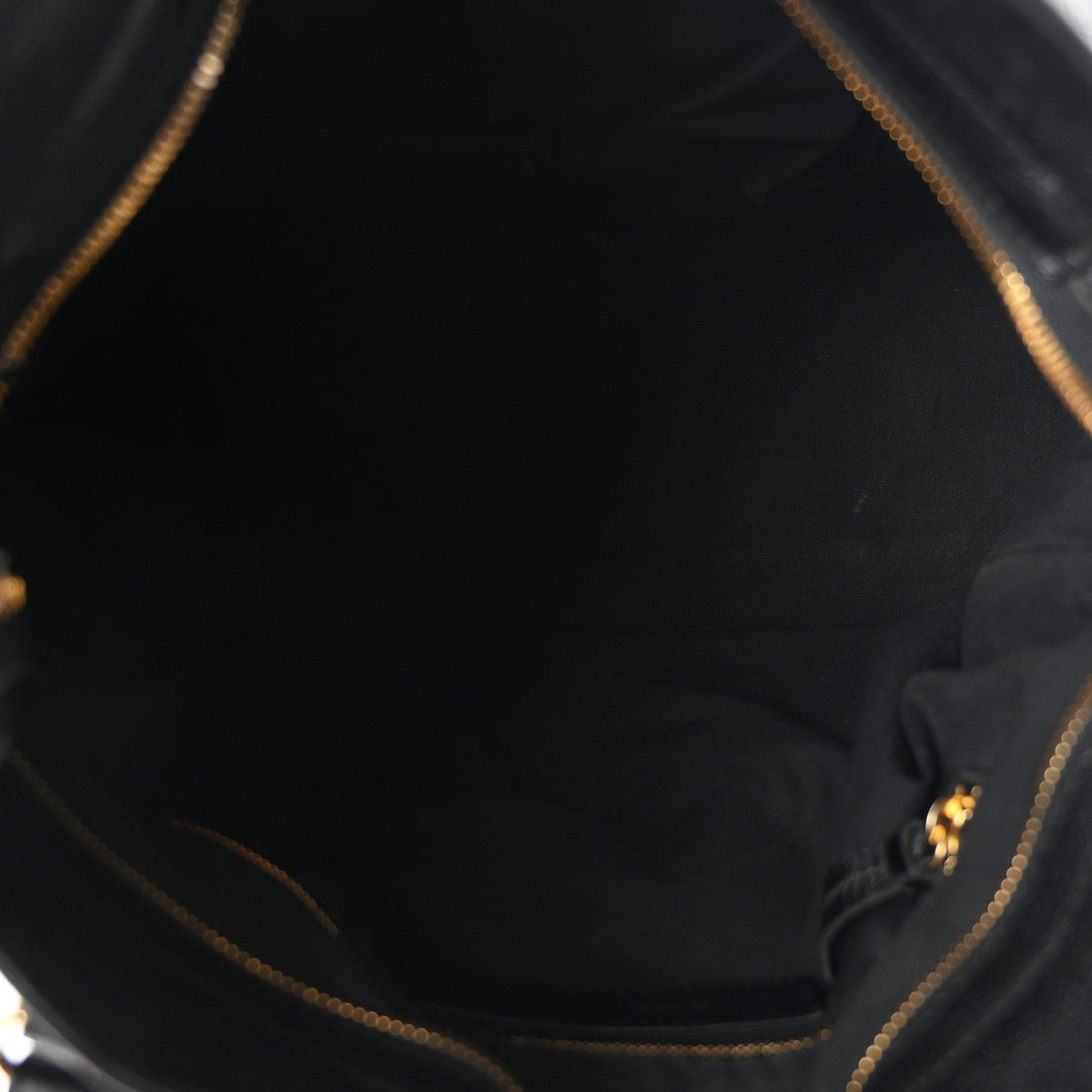 Chevre Gold Metallic Edge Hardware Velo Black