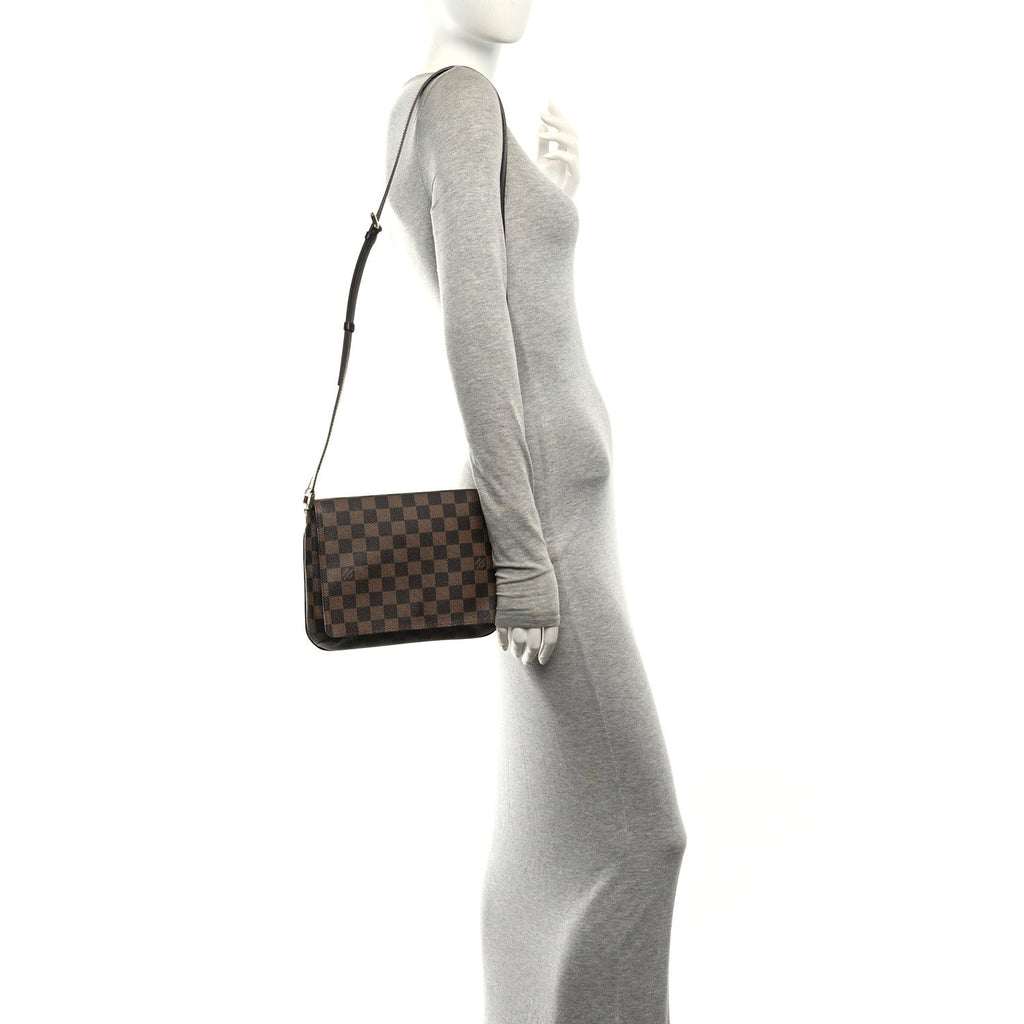 Damier Ebene Musette Tango Long Strap
