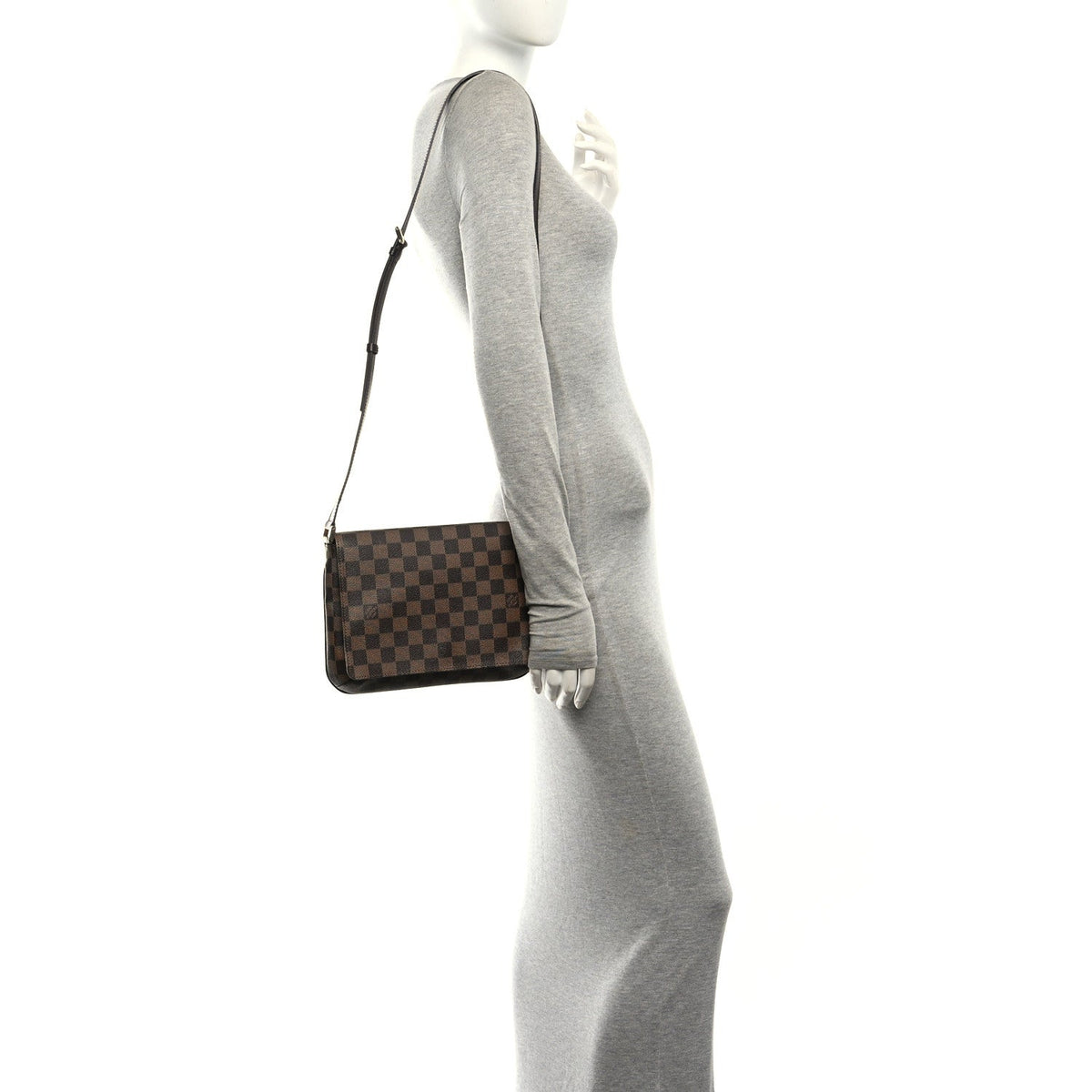 Damier Ebene Musette Tango Long Strap