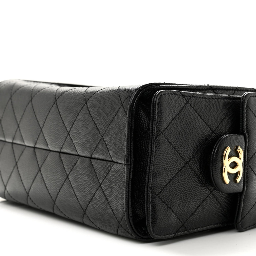 Caviar Quilted Mini Chanel 25 Handbag Black