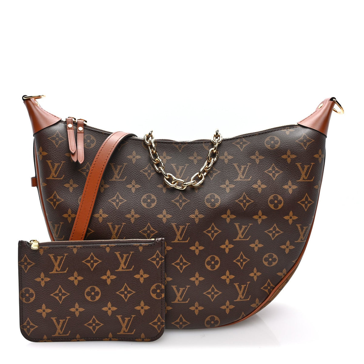 Reverse Monogram Loop Hobo