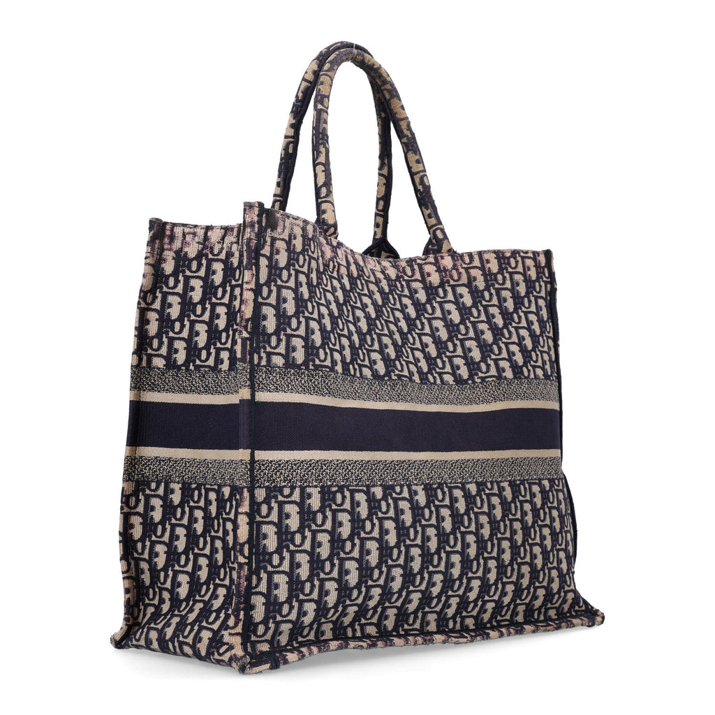 Oblique Large Book Tote Blue Multicolor