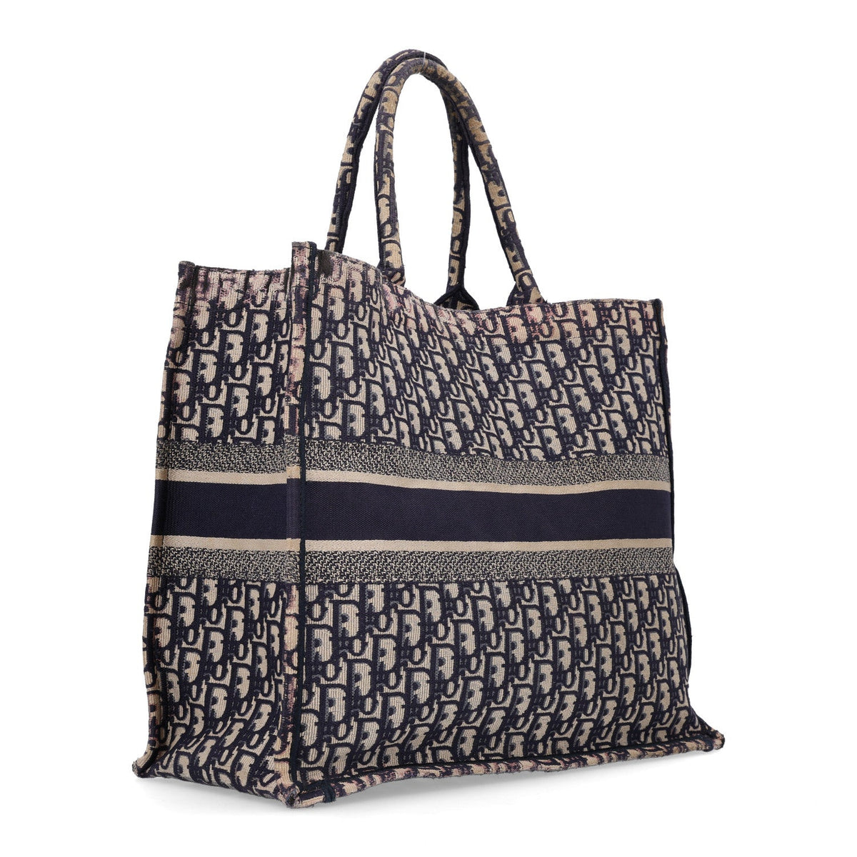 Oblique Large Book Tote Blue Multicolor