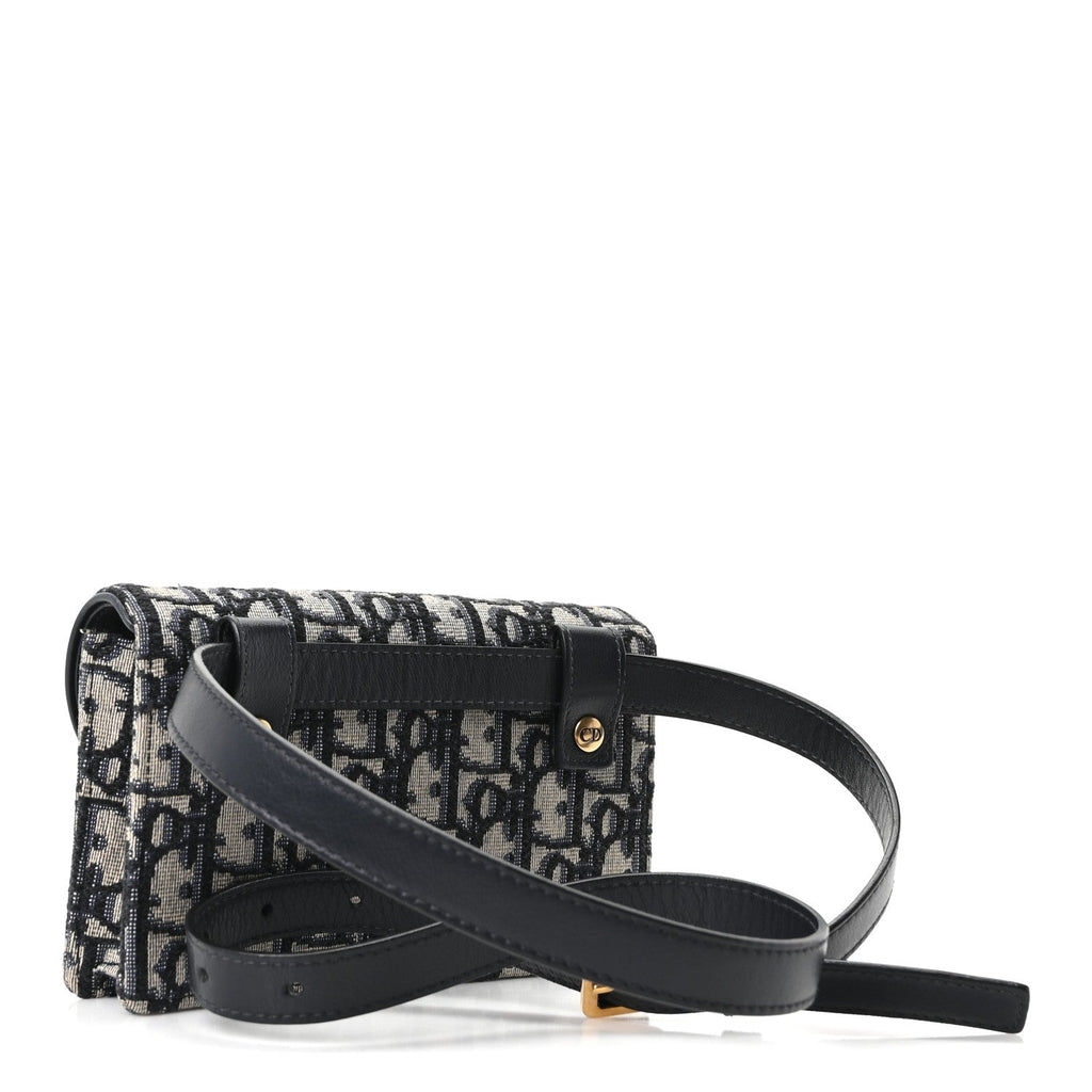 Oblique Saddle Belt Bag Blue