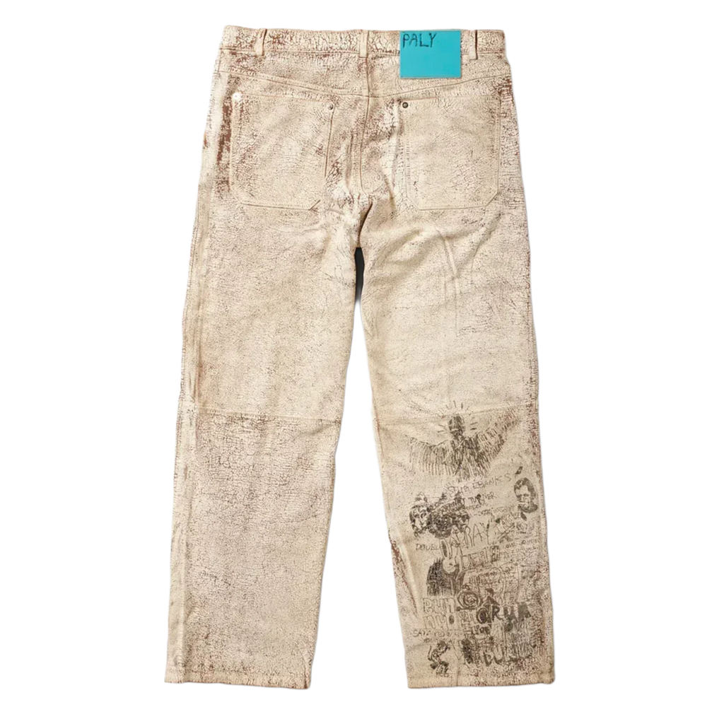 Paly Hollywood The Realm Painted Suede Pant Cream