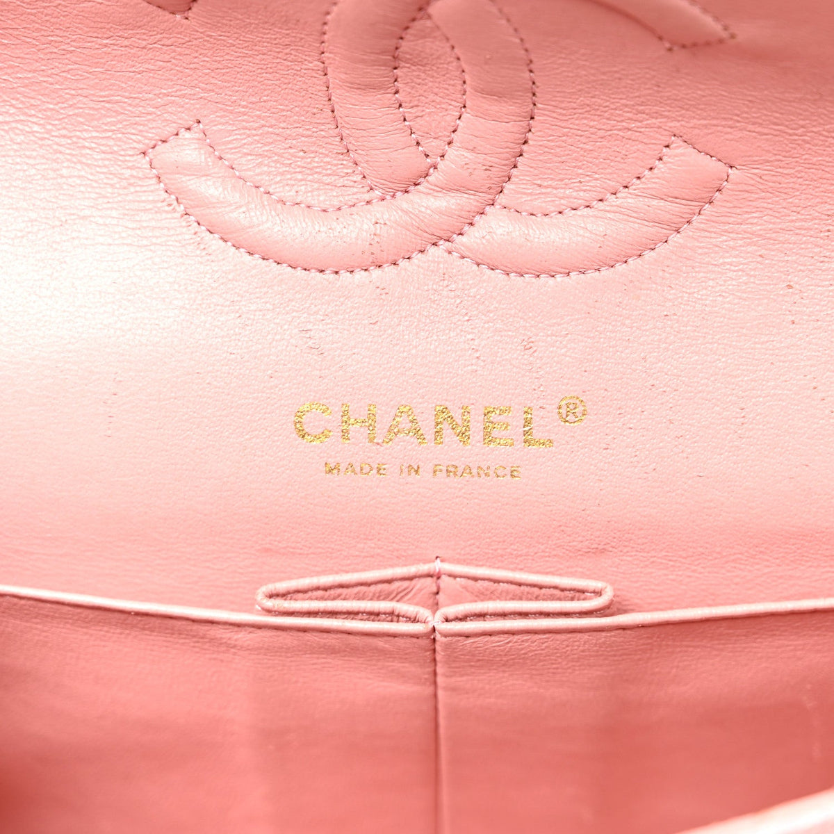 Caviar Quilted Medium Double Flap Light Pink