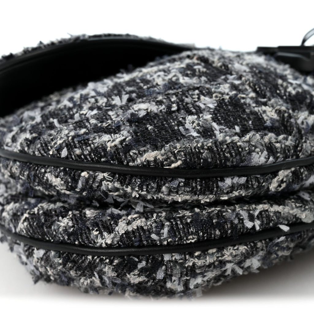 Tweed Saddle Bag Dark Blue